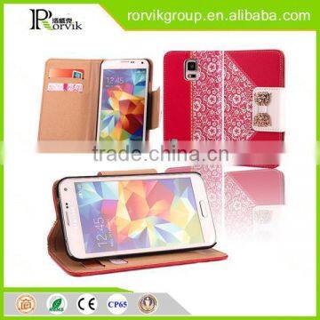 Funky designer bling leather mobile cell phone case for Galaxy S5 I9600