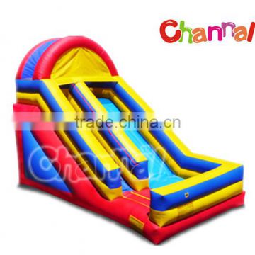 New design durable double lane inflatable colorful slides