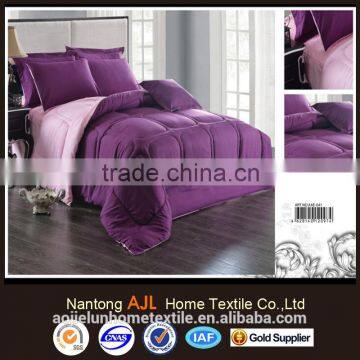 100% Microfiber Saudi Arabia Market Winter Quilting Bed Sheets Purple Comforter Sets