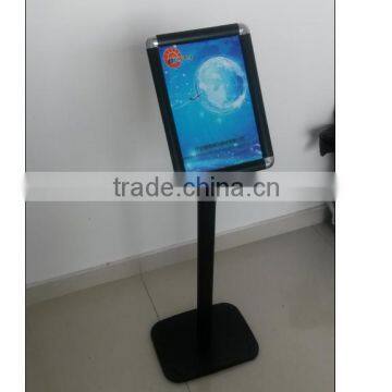 cost effetive stable aluminum snap frame black poster menu stand