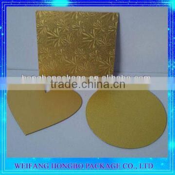 Grey Paper Board With Golden Surface Cake Board