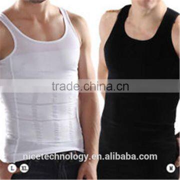 Mens Body Shaper Stomach Trimmer Undershirt mens slim fit vest