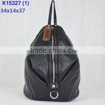 Angelkiss bag 2015 Vertical zipper with front view backpack / wholesale bag /leather bag /black backpack