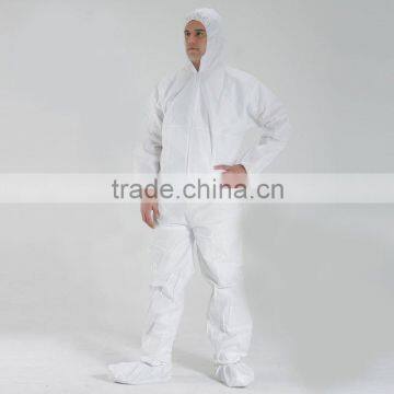 Wuhan Nonwoven Safety Disposable coverall/workwear/worksuit/protective clothing with hood