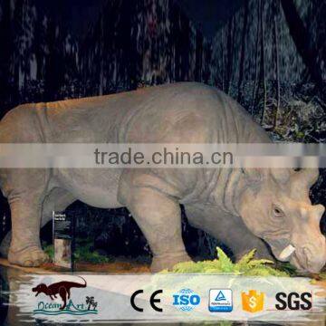 Wild animal museum life size fiberglass hippo