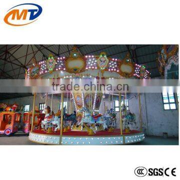 luxury carousel merry go round rotating rides children park amusement game