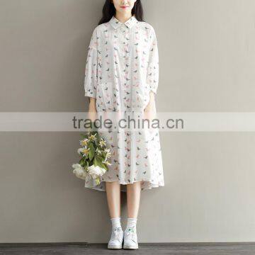 JPSKIRT1605983 Latest Fashion Ladies Floral Printing Retro Dress