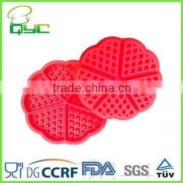 Non-stick Silicone Heart Shape Waffle Cookie Mold