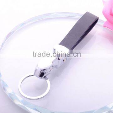 Creative Car Key Decoration , Leopard Head Hangings Gift Leather Connecting Metal Key Ring/ photo-5