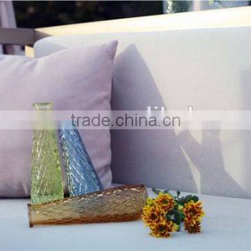 clear table small mouth glass flower vases for home decoration