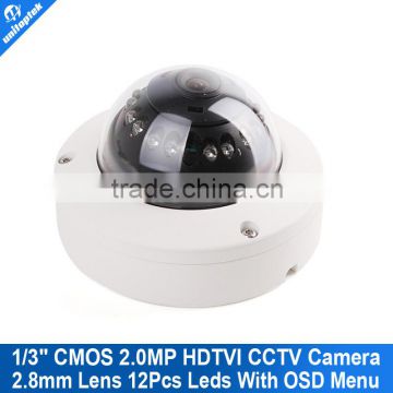 1080P HD-TVI Dome Camera Support Night Vision IR 10m With OSD And 2.8mm Lens