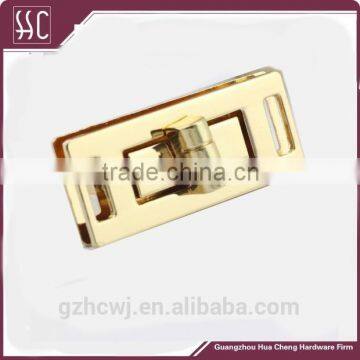 Factory hotsale zinc alloy handbag suqare turn lock for handbag