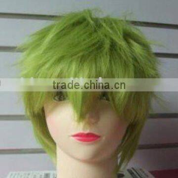 heat resistant fiber light green cospaly wigs mens cosplay wig