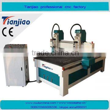 High Effiency Two Head Wood Cnc Kitchen Cabinet Manufacurtrng ATC Wood Cnc Router photo-2