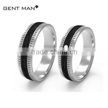 2016 Fashion Carbon Fiber Ring Stainless Steel Ring Design for Women Models for Women's Rings photo-5