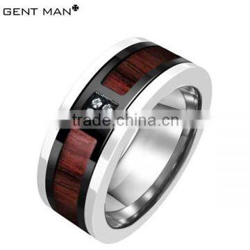 High quality wood paper inlaid paypal accepted tungsten carbide jewelry rings