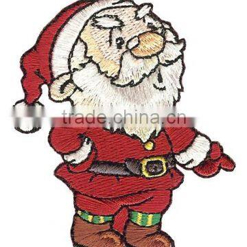 Custom twill Embroidered Iron On- Backing Heat cut Christmas Patch