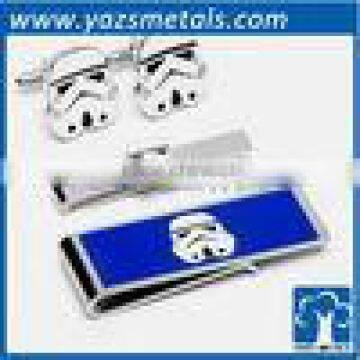 Fashion cheap custom metal crafts funny cufflink tie clips