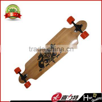 Bamboo longboard heat transfer for custom's design