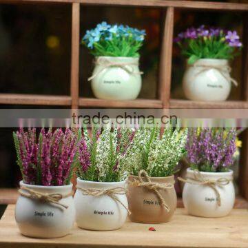 High Quality Bonsai Artificial Lavender Flower Making Artificial Bonsai