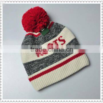 china wholesale custom knit beanies with top ball