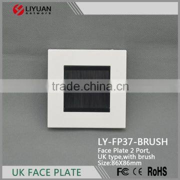 LY-FP37-BRUSH White Color 86 X 86mm brush wall plate