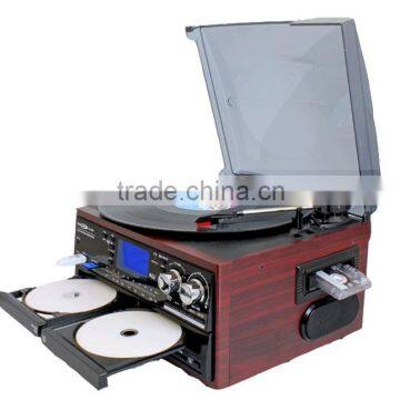 Rain Lane Multifunction Stereo Turntable 3 Speed 2Cd System Record Player Turntable photo-5