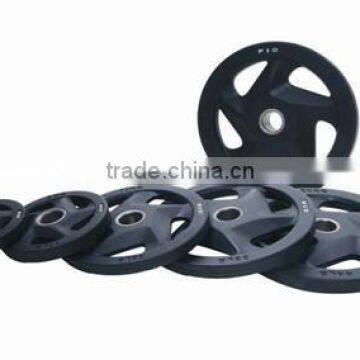 Black color Rubber covered disks/weight plates with 5 holes