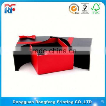 2015 fashion rigid paper gift box with bow