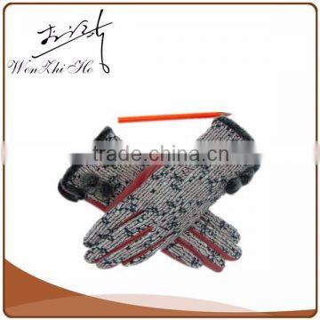 OEM Service Short Delivery Knit Jacquard Gloves Colorful