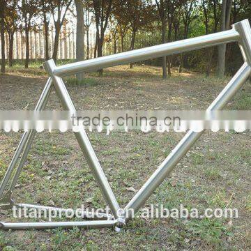 Grade 9 Titanium Fixed Gear Bike Frame Tapered Headtube/Integrated Seatclamp