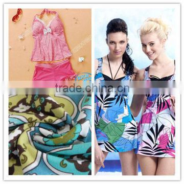 four-way stretch printing Nylon spandex girls swimming fabric