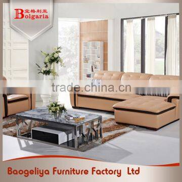 Sophisticated workmanship comfortalbe living room modern leather sofa