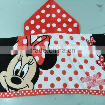 Mickey 100% Cotton Printed Beach Towel ,Baby Hooded Towel