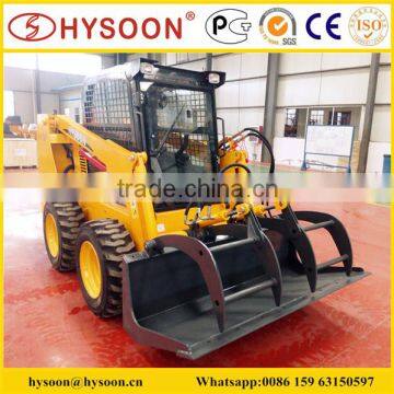 New Hysoon Chinese skid steer loader with Grapple Bucket