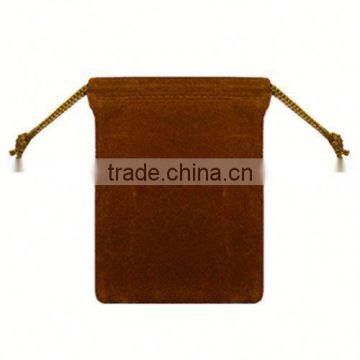 Custom Velvet Jewelry Pouch With Silver Screen Printed Logo