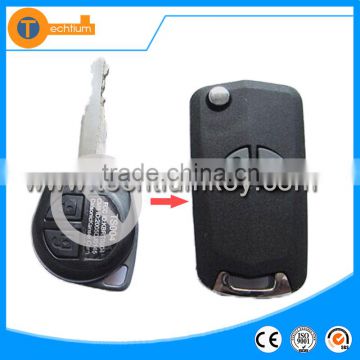 folding flip smart remote key blank cover with 2 button with words on shell for suzuki grand vitara gsxr vitara aerio