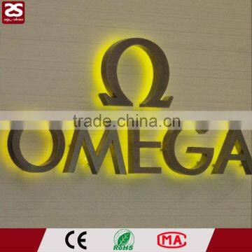 Factory direct sale stainless steel backlit led logo sign