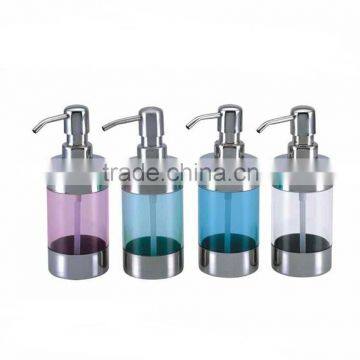 stainless steel and acrylic liquid soap dispenser