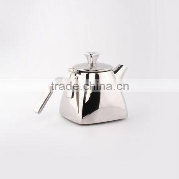 stainless steel 18/8 mirror finish food safety round 300ml small tea pot/water kettle