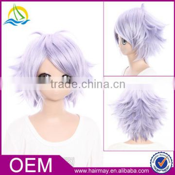 New product excellent wig for Inazuma Eleven Fubuki Shiro short purple cosplay short men cosplay wig