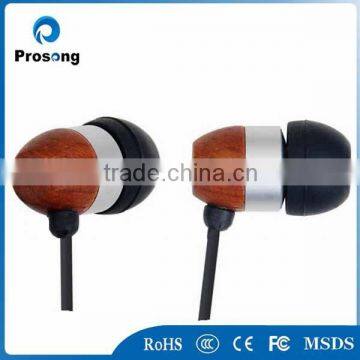 2014 new product earphone and headset in ear wood earphone