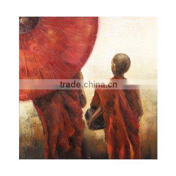 Artistic Lama abstract modern textured canvas oil painting