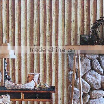 3d wooden wallpaper PVC washable wallpaper of character