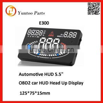 Local time display OBD2 car HUD Head Up Display 5.5" screen