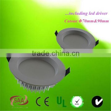 90mm led down light 12W SMD downlight saa/ce approval