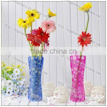 customized PET flower vase folding flower vase