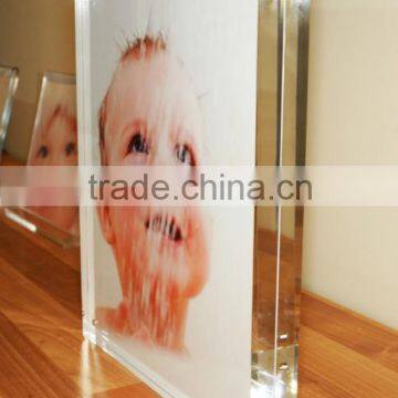 clear acrylic frameless photo/picture frame