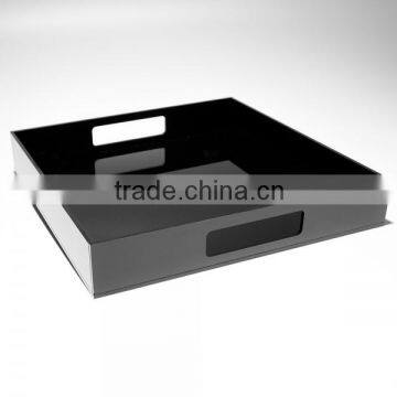 black acrylic tray