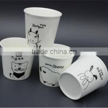 China wholesale funny ice cream cup kids drinking cupcake ceramic with custom logo printing